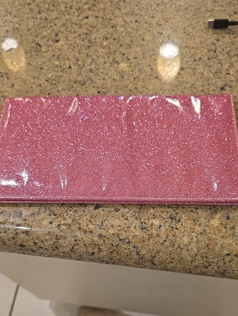 Sparkling Pink Glitter Clutch Wallet - Women's Accessory